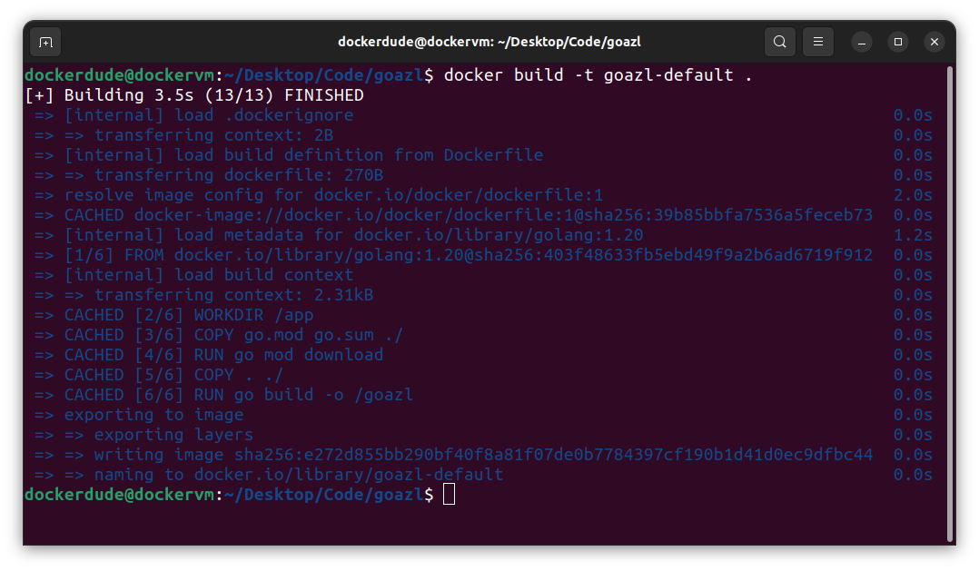 Docker default image