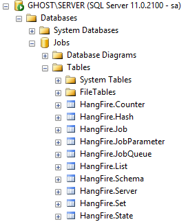 SQL Server DB for HangFire
